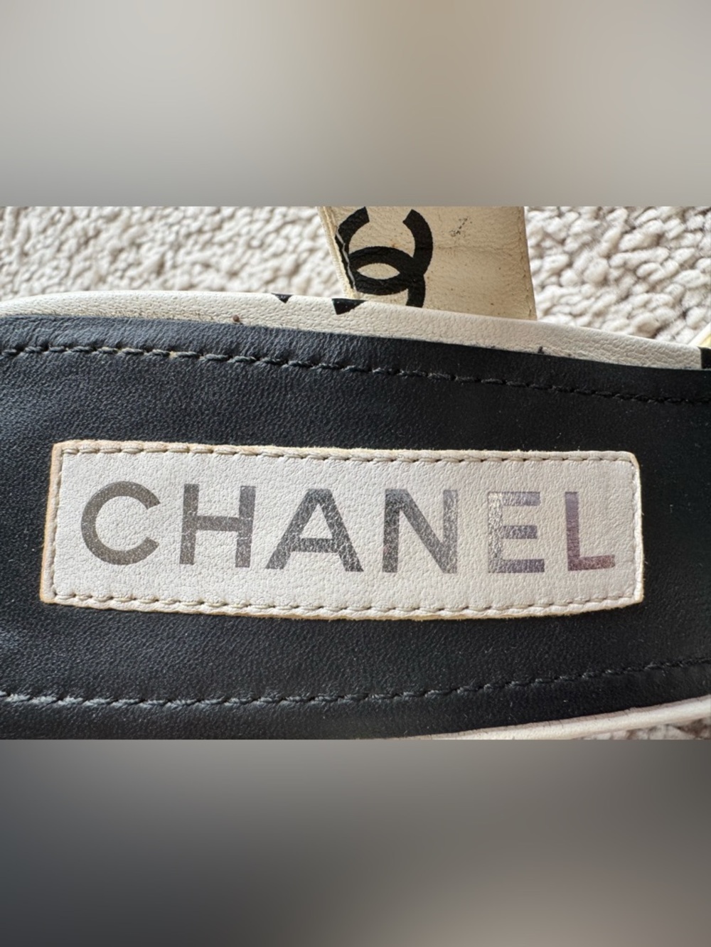 CHANEL 22SS Runway Style Printed CC Slingback Heeled Sandals, Size 37 - Picture 7 of 10
